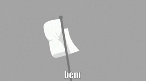 White Flag Waving With Word Bem GIF