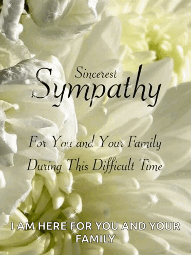 White Flower Sympathy Card Sincerest Sympathy