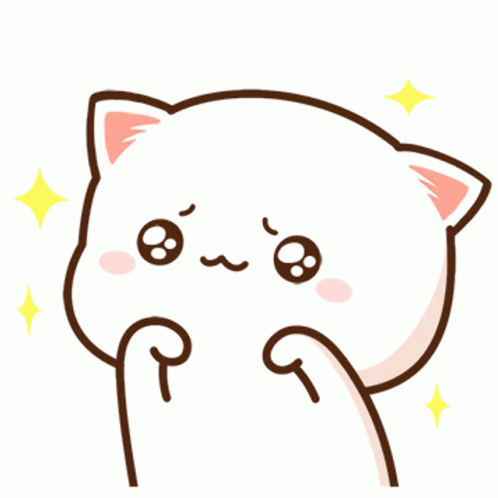 White Fluffy Cat Lover Sticker GIF