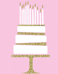 White Gold Three Tier Cake Happy Birthday Wishes GIF