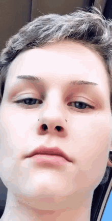 White Guy Blinking Looking Somewhere GIF