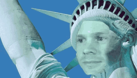White Guy Blinking Statue Of Liberty Meme GIF
