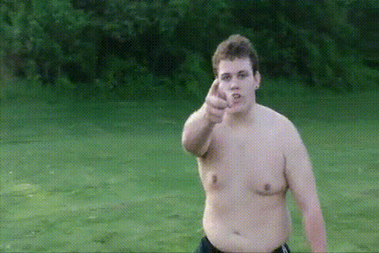 White Guy Man Boobs Cartwheel Flip GIF
