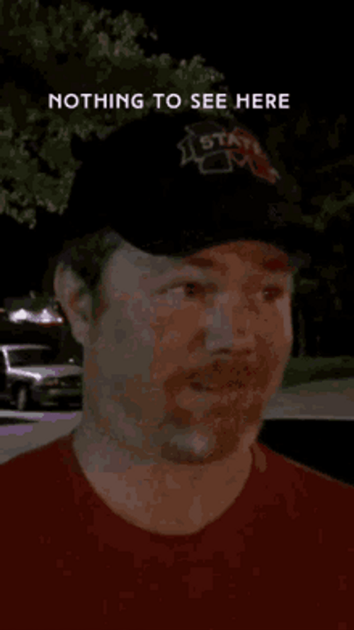 White Guy Playful Smile Nothing To See Here GIF