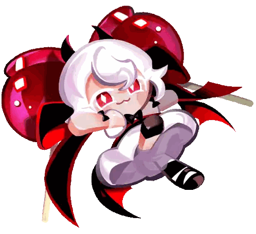 White-Haired Cartoon Holding Red Lollipop
