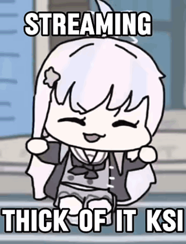 White Haired Girl Streaming Thick of It KSI