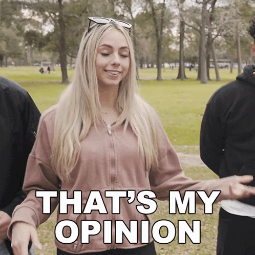 White Haired Girl That's My Opinion GIF