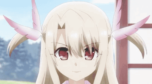 White-Haired Girl With Pink Wings and Letter M