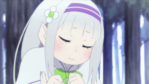 White-Haired Girl with Purple Eyes and X