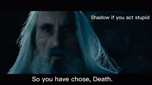 White-Haired Man Saying So You Have Chose Death