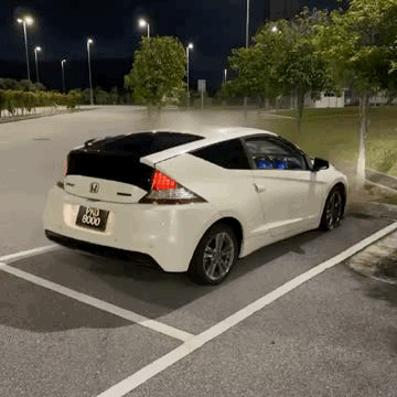 White Honda CR-Z Parked