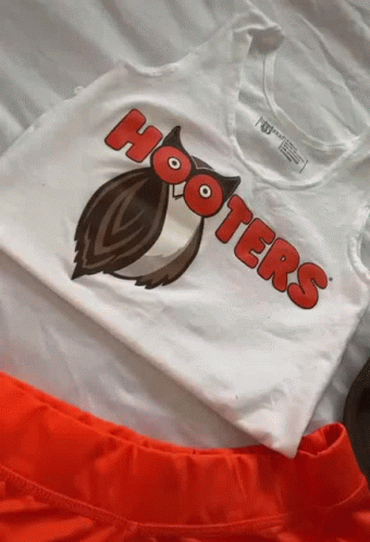 White Hooters Shirt With Owl GIF
