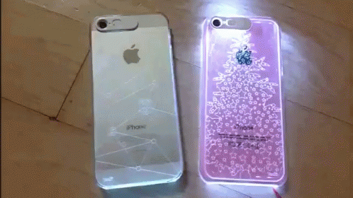 White IPhone Next To Pink IPhone GIF