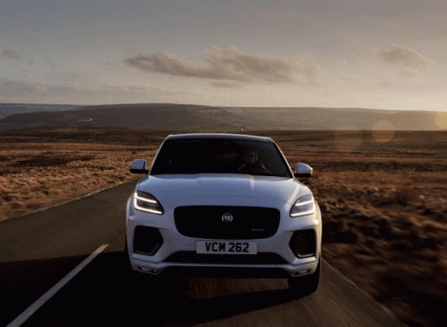 White Jaguar With License Plate VCM 262