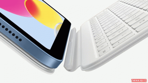 White Keyboard Blue Phone Thinkjules GIF