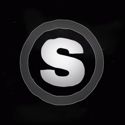 White Letter S in Black Circle
