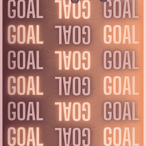 White Letters Goal Sign