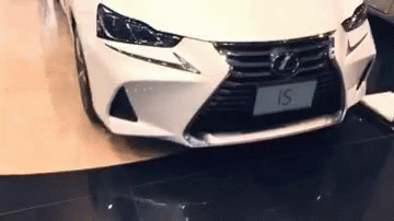 White Lexus Front End Parked