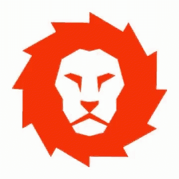 White Lion Head In Red Circle GIF