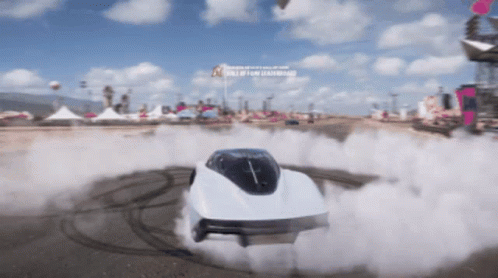 White Mclaren Supercar Drifting In Circles GIF