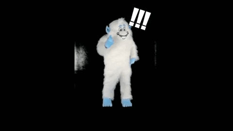 White Monster Mascot Good Thinking GIF
