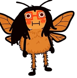 White Moth On Computer Keyboard GIF