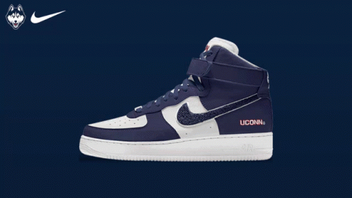 White Nike Shoe With UConn GIF
