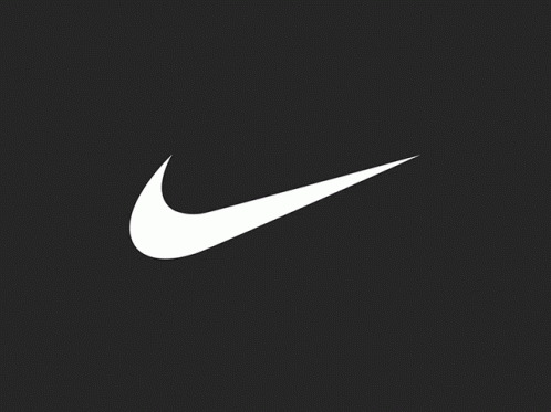 White Nike Swoosh On Black Background GIF