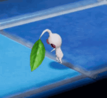 White Pikmin Air Punching GIF