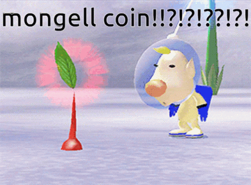 White Pikmin Blowing Flower GIF
