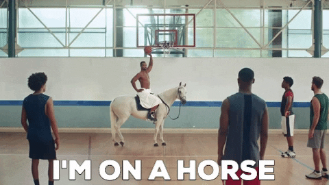 White Pommel Horse Basketball GIF