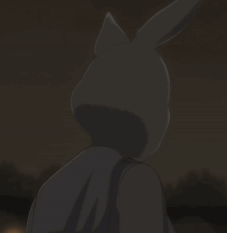 White Rabbit Looking At Camera GIF