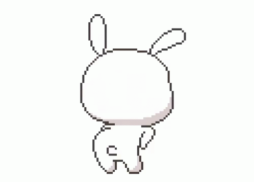 White Rabbit Standing On Hind Legs GIF