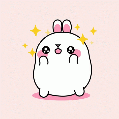 White Rabbit With Pink Bow on Ear
