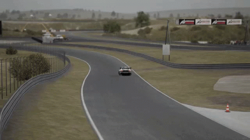 White Race Car Number 7