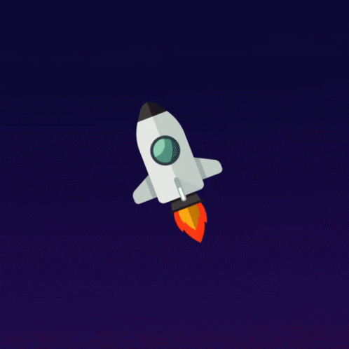 White Rocket Flying Through Dark Blue Sky