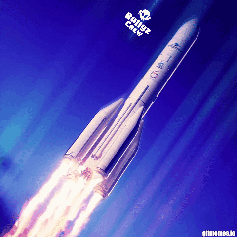 White Rocket Flying With Bullyz Crew GIF