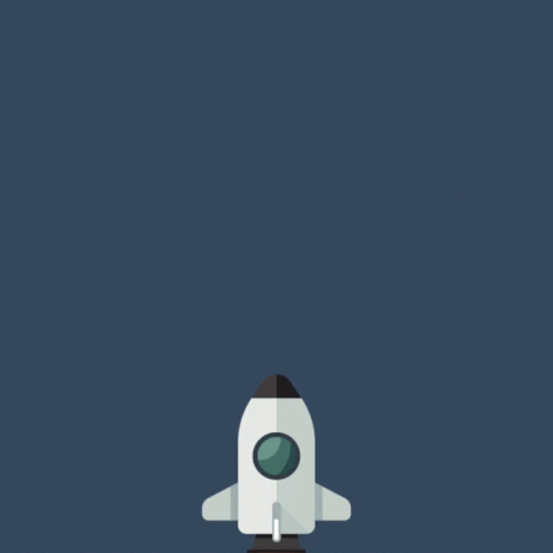 White Rocket Flying with Red Tail
