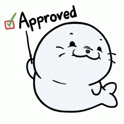 White Seal Approved GIF
