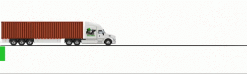 White Semi Truck with Go Green Sign