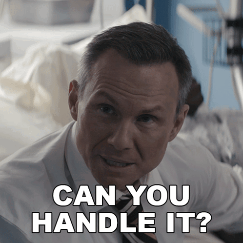 White Shirt Tie Man Asks Can You Handle It