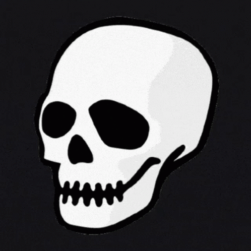 White Skull Laughing GIF