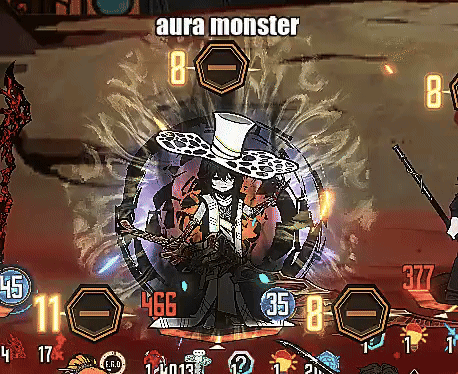 White Skull Red Eye Aura Monster