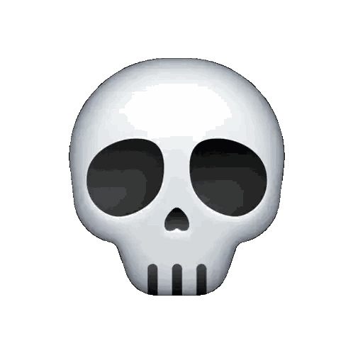 White Skull With Heart Nose