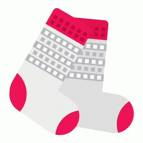 White Socks With Pink Cuff