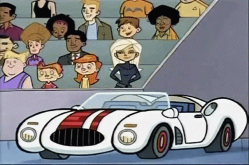 White Sports Car With Red Stripe