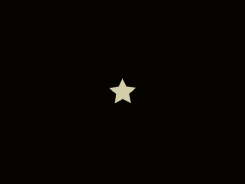 White Star on Black Background With Shadow
