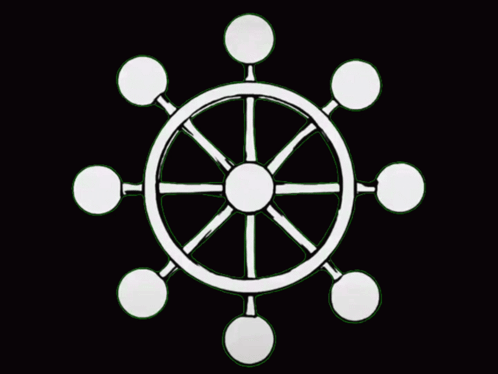 White Steering Wheel With Green Circles