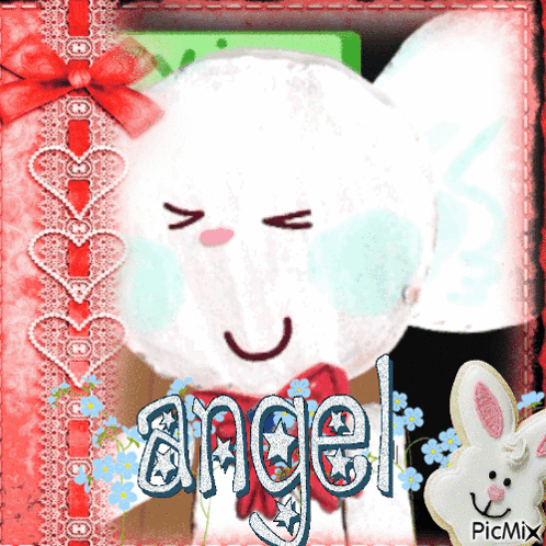 White Stuffed Animal With Angel