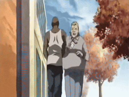 White Tank Top 8 Man Walking With Another